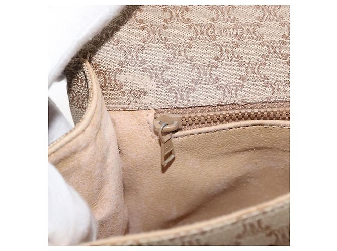 Céline CELINE Macadam Canvas Hand Bag PVC Beige Gold - vista 22