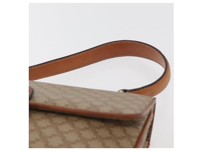 Céline CELINE Macadam Canvas Hand Bag PVC Beige Gold - vista 8