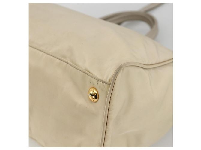PRADA Hand Bag Nylon 2way Beige Gold - vista 17