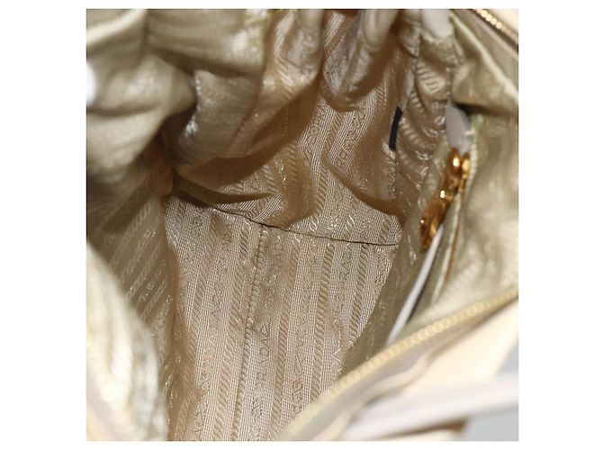 PRADA Hand Bag Nylon 2way Beige Gold - vista 23