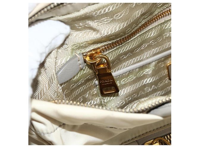 PRADA Hand Bag Nylon 2way Beige Gold - vista 25