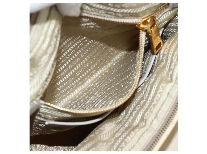 PRADA Hand Bag Nylon 2way Beige Gold - vista 26