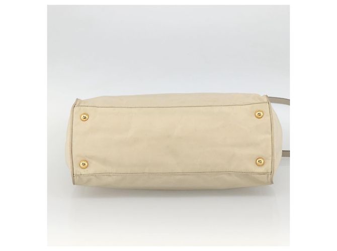 PRADA Hand Bag Nylon 2way Beige Gold - vista 5