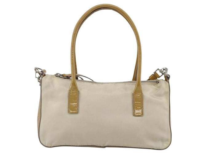 PRADA Hand Bag Nylon 2way Beige Silver - vista 13