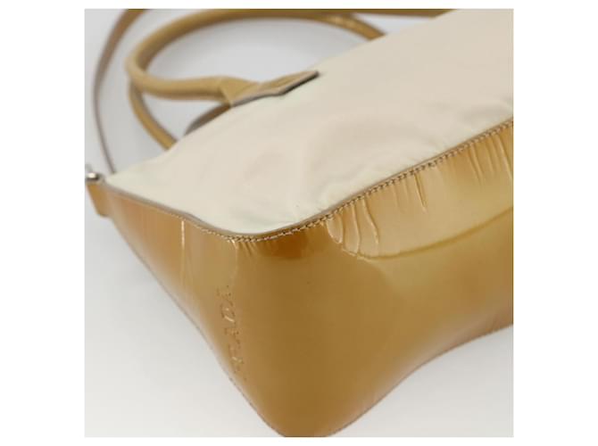 PRADA Hand Bag Nylon 2way Beige Silver - vista 17