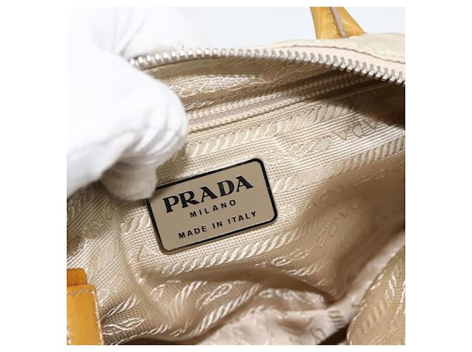 PRADA Hand Bag Nylon 2way Beige Silver - vista 21
