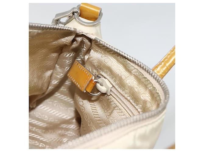 PRADA Hand Bag Nylon 2way Beige Silver - vista 24