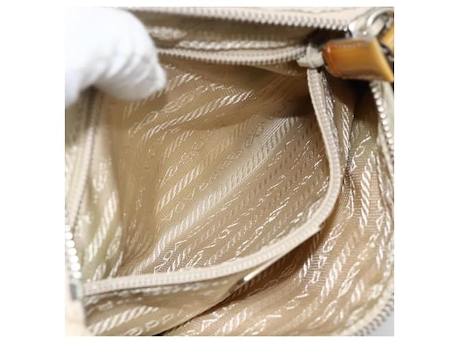 PRADA Hand Bag Nylon 2way Beige Silver - vista 25