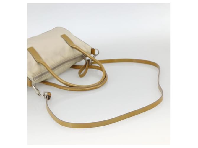 PRADA Hand Bag Nylon 2way Beige Silver - vista 8