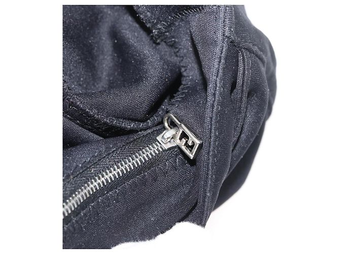 FENDI Mamma Baguette Hand Bag Nylon Black Silver - vista 21