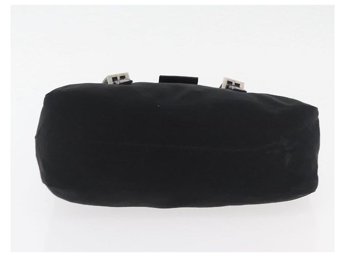 FENDI Mamma Baguette Hand Bag Nylon Black Silver - vista 5