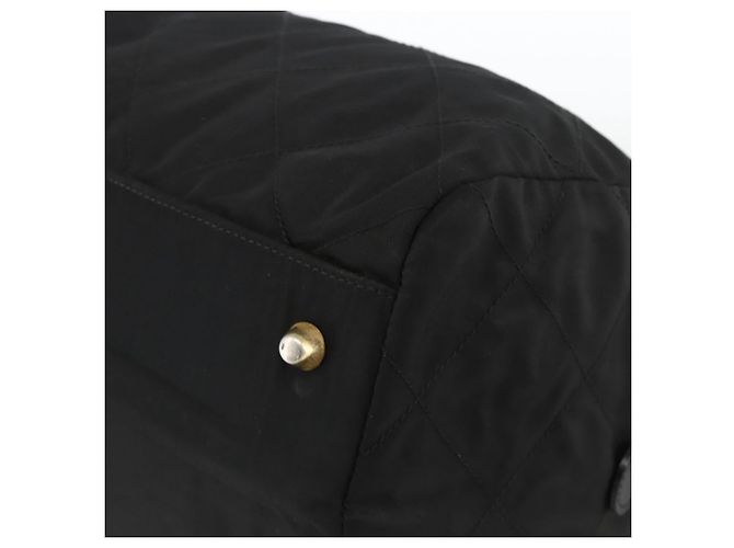 PRADA Boston Bag Nylon Black Gold - vista 10