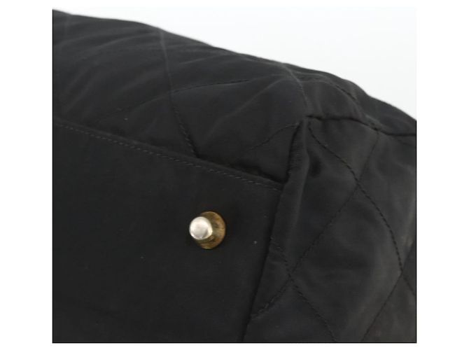 PRADA Boston Bag Nylon Black Gold - vista 12