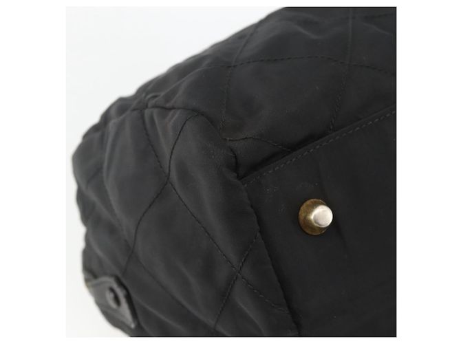 PRADA Boston Bag Nylon Black Gold - vista 13