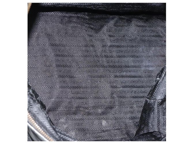 PRADA Boston Bag Nylon Black Gold - vista 18