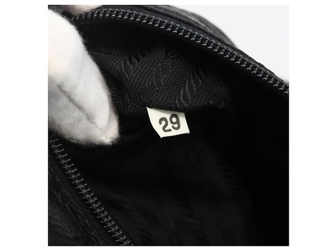 PRADA Boston Bag Nylon Black Gold - vista 23