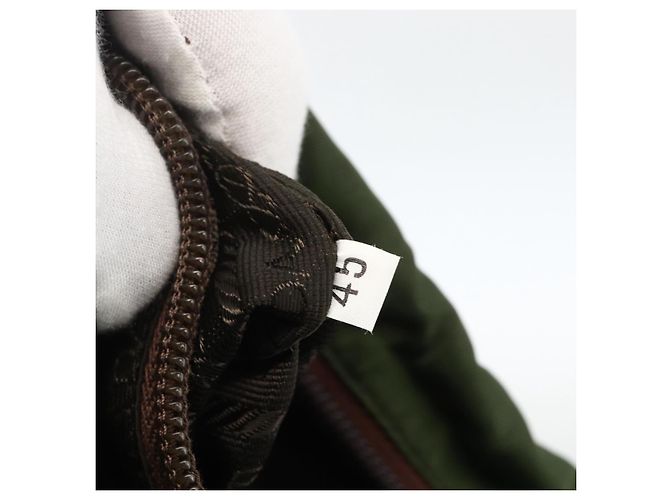 PRADA Schultertasche Nylon Green Silver - Ansicht 12