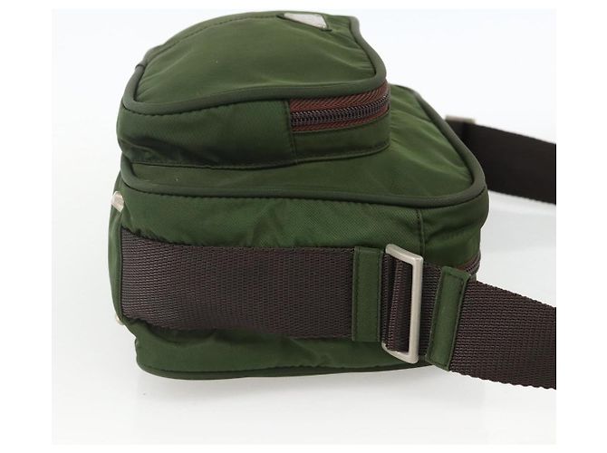 PRADA Schultertasche Nylon Green Silver - Ansicht 4