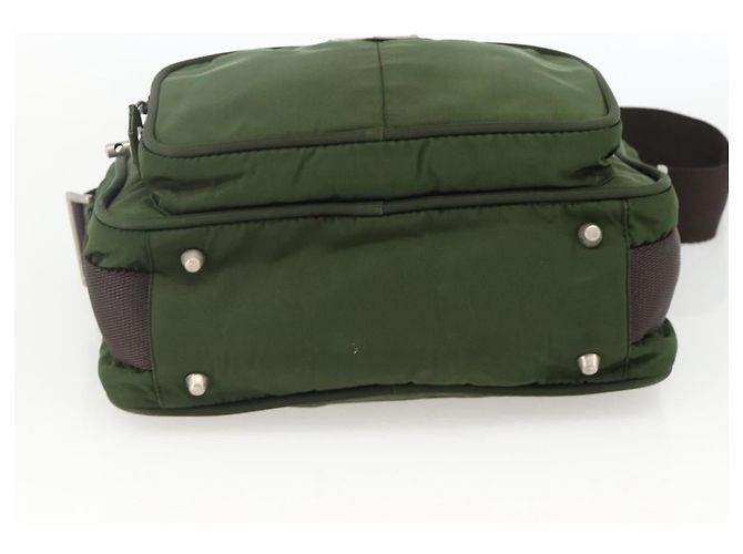 PRADA Schultertasche Nylon Green Silver - Ansicht 5