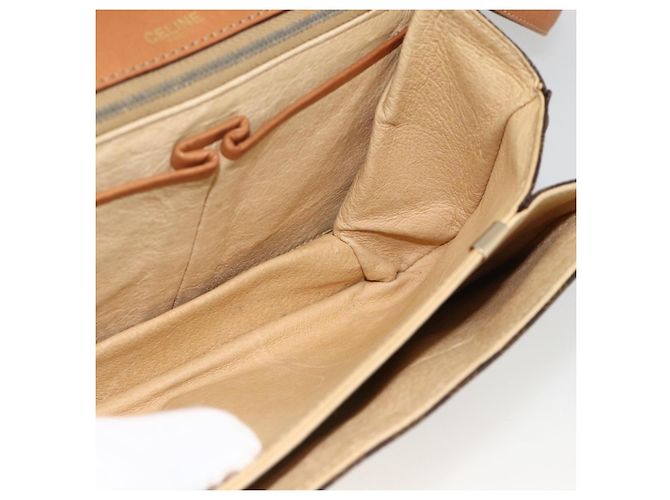 Céline CELINE Sac à épaule en toile Macadam PVC Cuir Marron Or - vue 20