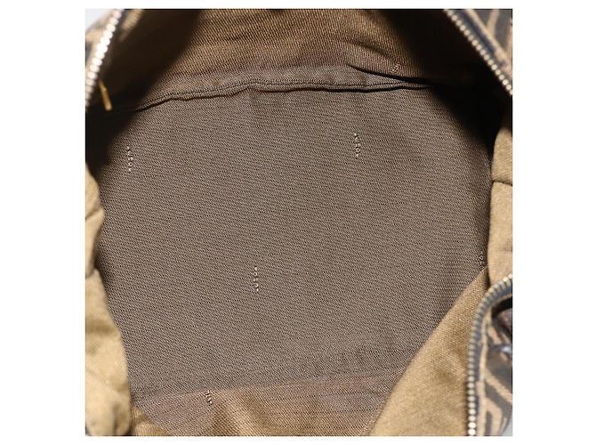 FENDI Zucca Canvas Hand Bag Brown Black - vista 10