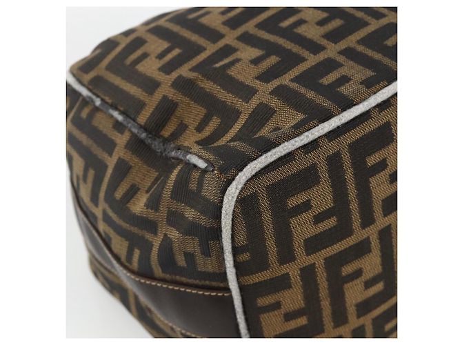 FENDI Zucca Canvas Hand Bag Brown Black - vista 15