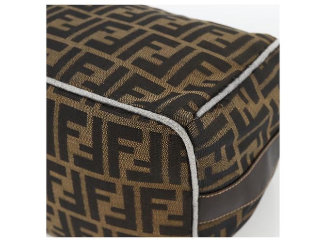 FENDI Zucca Canvas Hand Bag Brown Black - vista 16