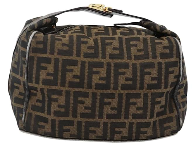 FENDI Zucca Canvas Hand Bag Brown Black - vista 2