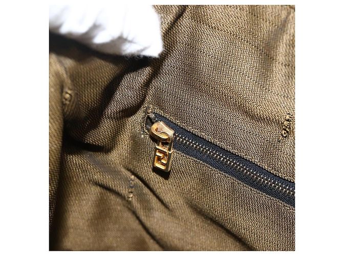 FENDI Zucca Canvas Hand Bag Brown Black - vista 22