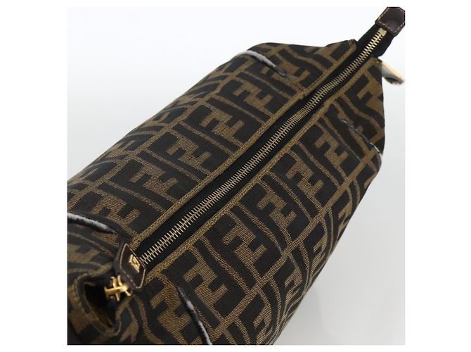 FENDI Zucca Canvas Hand Bag Brown Black - vista 8