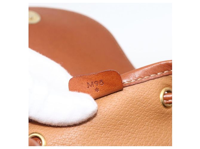Céline CELINE Macadam Canvas Backpack PVC Leather Brown Gold - vista 12