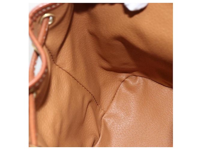 Céline CELINE Macadam Canvas Backpack PVC Leather Brown Gold - vista 21