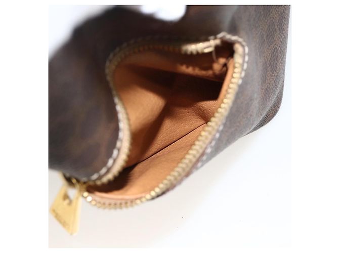 Céline CELINE Macadam Canvas Backpack PVC Leather Brown Gold - vista 22
