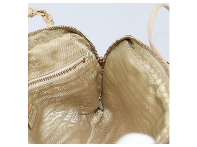 PRADA Hand Bag Nylon Beige Gold - vista 19