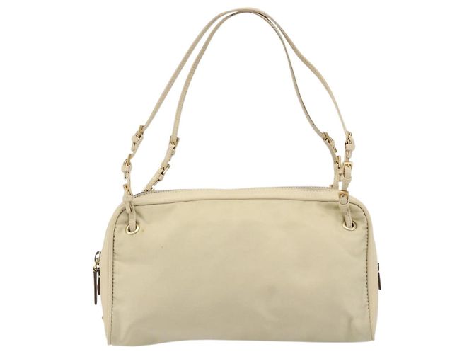 PRADA Hand Bag Nylon Beige Gold - vista 2