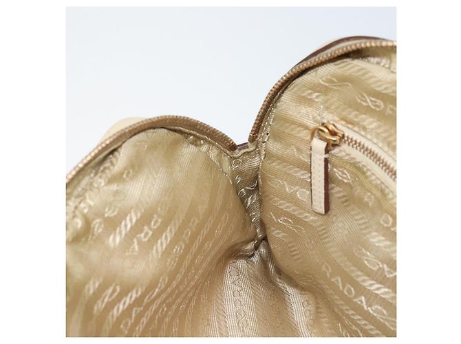 PRADA Hand Bag Nylon Beige Gold - vista 20