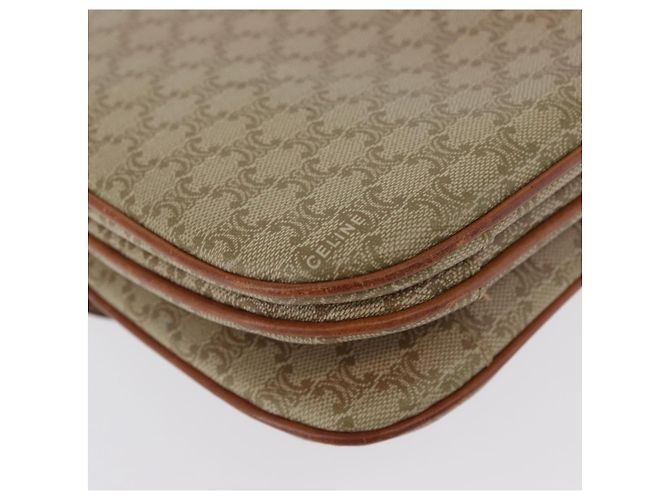 Céline CELINE Sac à épaule en toile Macadam PVC Beige Gold - vue 16