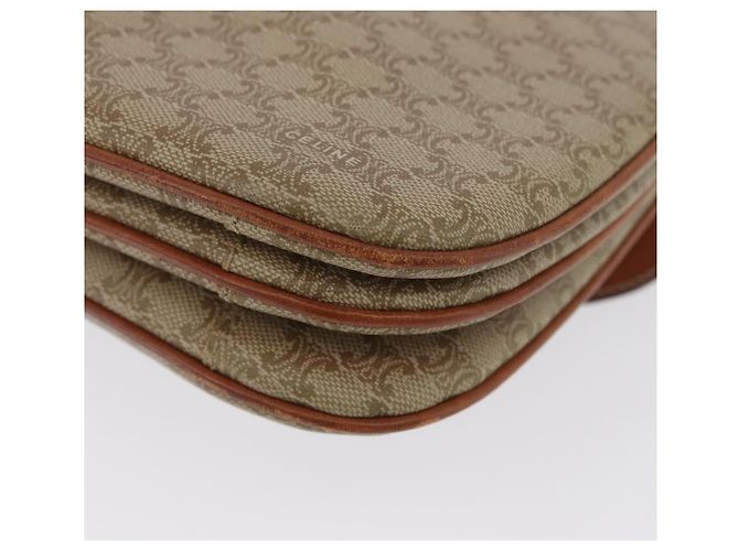 Céline CELINE Sac à épaule en toile Macadam PVC Beige Gold - vue 17