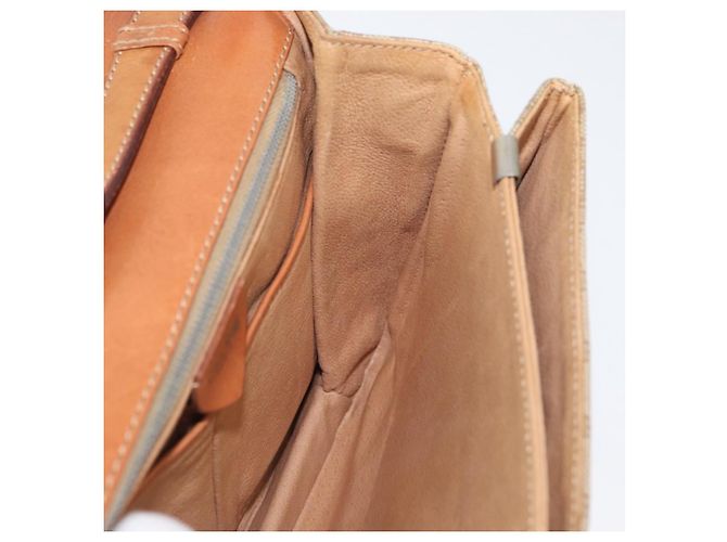 Céline CELINE Sac à épaule en toile Macadam PVC Beige Gold - vue 20