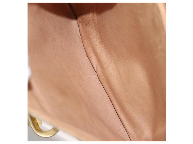 Céline CELINE Sac à épaule en toile Macadam PVC Beige Gold - vue 22
