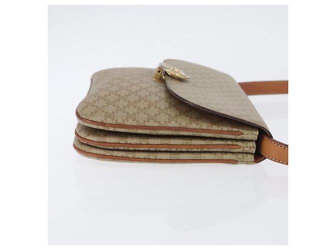 Céline CELINE Sac à épaule en toile Macadam PVC Beige Gold - vue 3