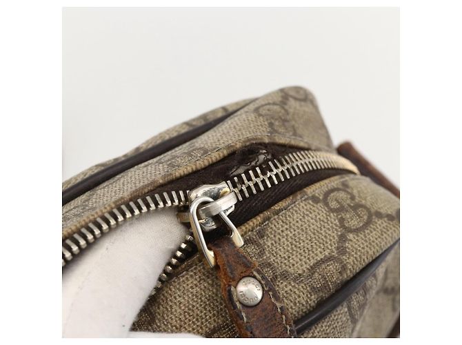 GUCCI GG Supreme Shoulder Bag PVC Beige Gold 201448 - view 10