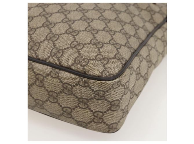 GUCCI GG Supreme Shoulder Bag PVC Beige Gold 201448 - view 15