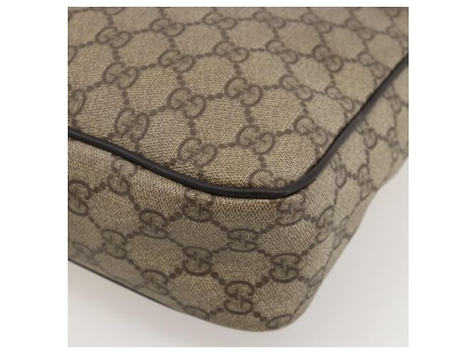GUCCI GG Supreme Shoulder Bag PVC Beige Gold 201448 - view 17