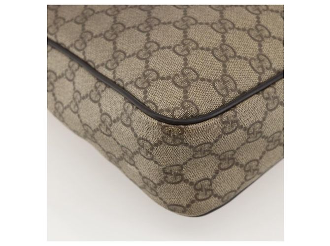 GUCCI GG Supreme Shoulder Bag PVC Beige Gold 201448 - view 18