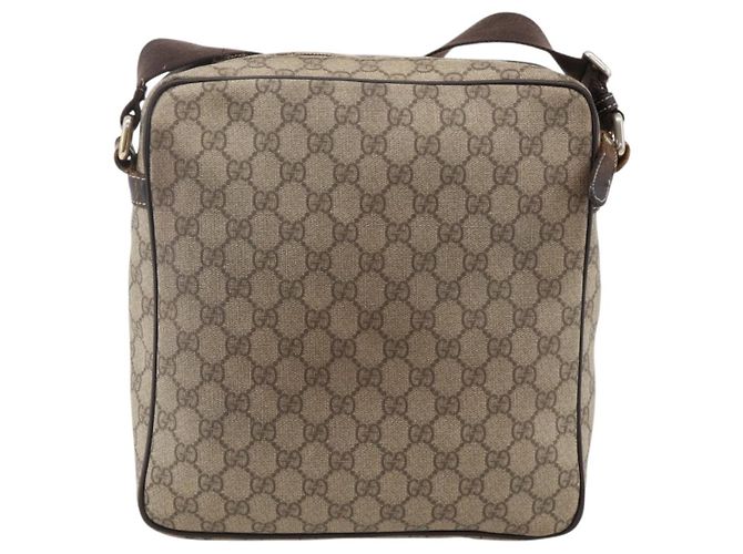 GUCCI GG Supreme Shoulder Bag PVC Beige Gold 201448 - view 2