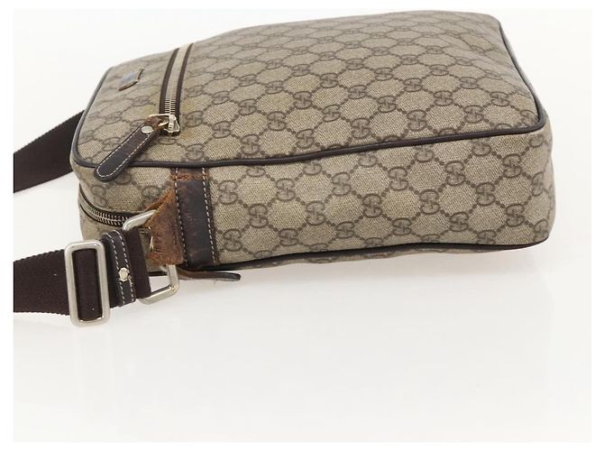 GUCCI GG Supreme Shoulder Bag PVC Beige Gold 201448 - view 3