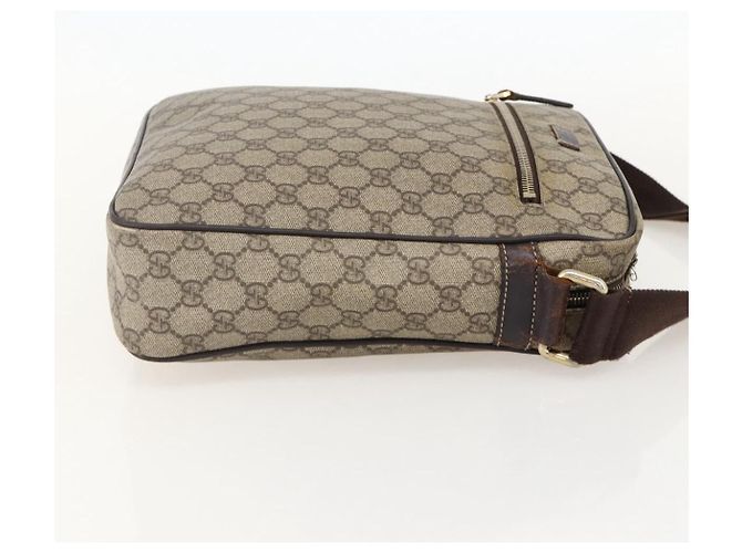 GUCCI GG Supreme Shoulder Bag PVC Beige Gold 201448 - view 4
