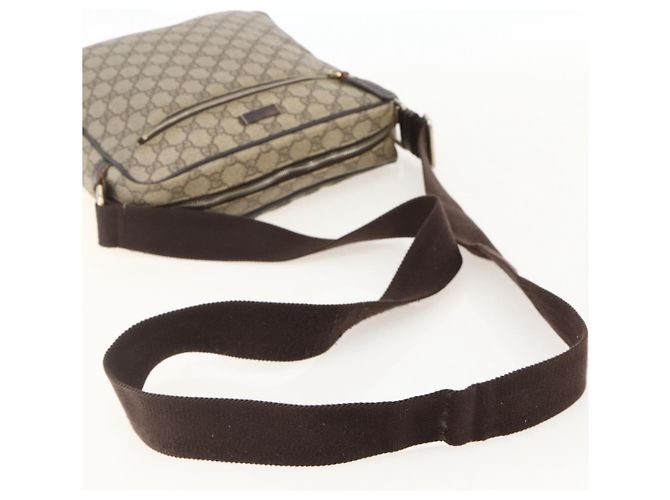 GUCCI GG Supreme Shoulder Bag PVC Beige Gold 201448 - view 6