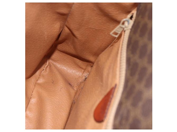 Céline CELINE Macadam Canvas Circle Shoulder Bag PVC Leather Brown Gold - vista 22